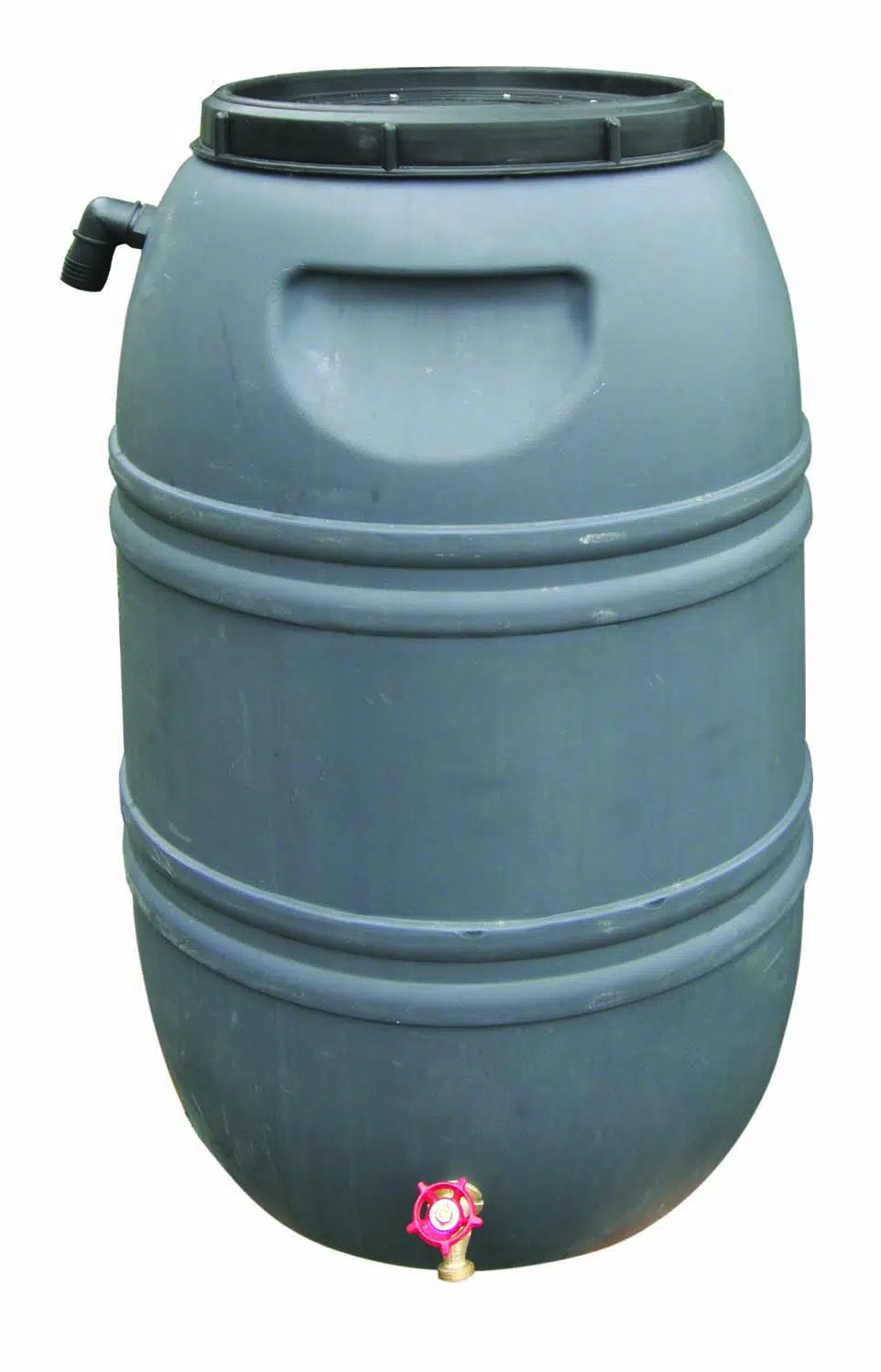 Baril collecteur d'eau avec dos plat, capcité de 50 gallons