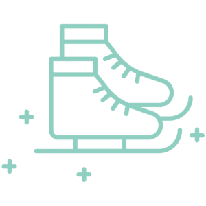 icone avec patins sur glace